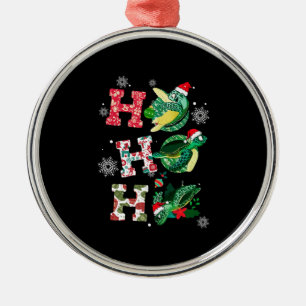 Funny Turtle Christmas Lovers Metal Tree Decoration