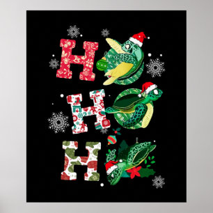 Funny Turtle Christmas Lovers Poster
