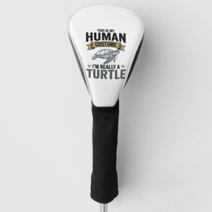 Funny Turtle Costume Vintage Engraving Design_1 Golf Head Cover