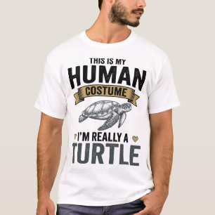 Funny Turtle Costume Vintage Engraving Design_1 T-Shirt