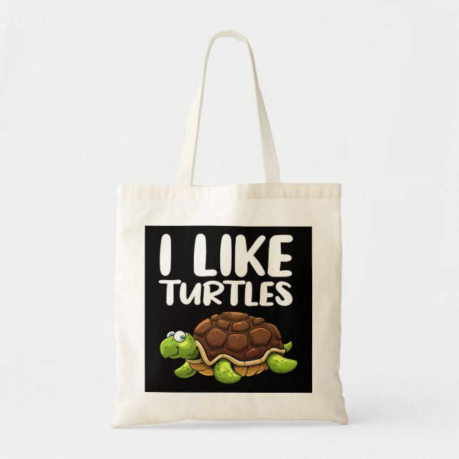 Funny Turtle Design For Men Women Tortoise Sea Tur Tote Bag (Front)