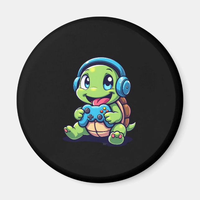 Funny Turtle Gamer Gaming Turtles Video Game (1) Magnet (Front)