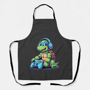 Funny Turtle Gamer Gaming Turtles Video Game (2) Apron