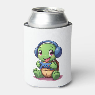 Funny Turtle Gamer Gaming Turtles Video Game (2) Can Cooler