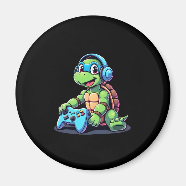 Funny Turtle Gamer Gaming Turtles Video Game (2) Magnet (Front)