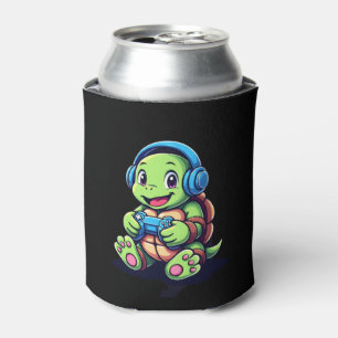 Funny Turtle Gamer Gaming Turtles Video Game (3) Can Cooler