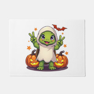 Funny Turtle Ghost Pumpkin Boo Halloween Kids Mens Doormat