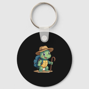 Funny Turtle Hiking Graphic Camping Lover Adventur Key Ring