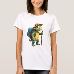 Funny Turtle Hiking Graphic Camping Lover Adventur T-Shirt