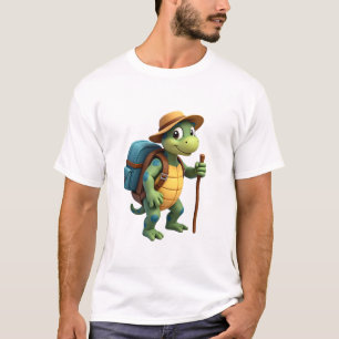 Funny Turtle Hiking Graphic Camping Lover Adventur T-Shirt