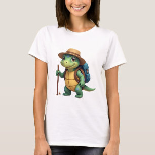 Funny Turtle Hiking Graphic Camping Lover Adventur T-Shirt