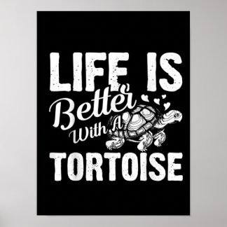 Funny Turtle Lovers Gift Men Women Cute Sea Animal Poster