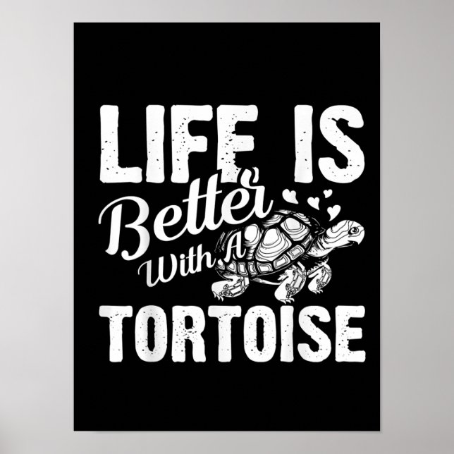 Funny Turtle Lovers Gift Men Women Cute Sea Animal Poster (Front)