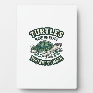 Funny Turtle Make Me Happy Vintage  Plaque