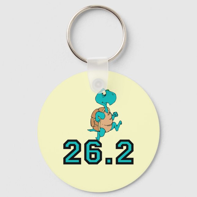 Funny turtle marathon key ring (Front)