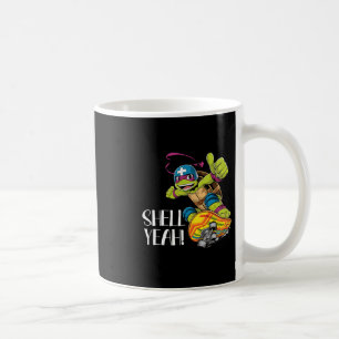 Funny Turtle On Skateboard With Shell Yeah Skatebo Coffee Mug