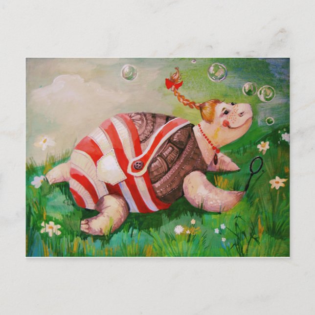 FUNNY TURTLE POSTCARD (Front)