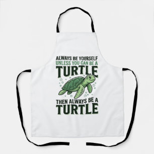 Funny Turtle Quote Vintage Engraving Design_1 Apron