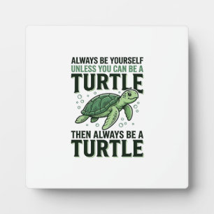 Funny Turtle Quote Vintage Engraving Design_1 Plaque