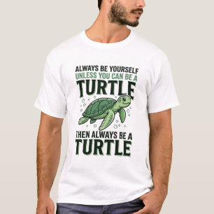 Funny Turtle Quote Vintage Engraving Design_1 T-Shirt