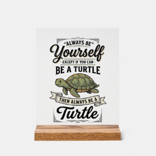 Funny Turtle Quote Vintage Engraving Design (2)_1 Acrylic Sign
