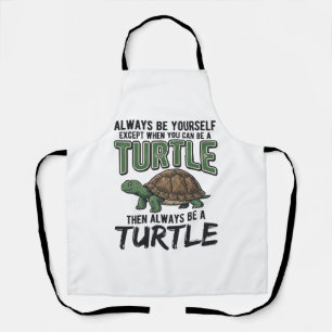 Funny Turtle Quote Vintage Vector Design_1 Apron