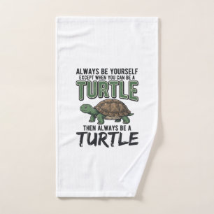 Funny Turtle Quote Vintage Vector Design_1 Hand Towel