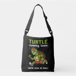Funny Turtle Running Team Cardio Workout Exercise Crossbody Bag