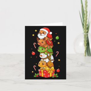 Funny Turtle Santa Elf Snowman Christmas Womens Me Card