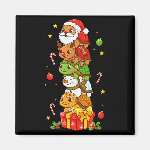 Funny Turtle Santa Elf Snowman Christmas Womens Me Magnet