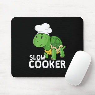 Funny Turtle Slow Cooker Chef Cooking Tortoise Mouse Mat