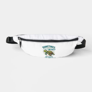 Funny Turtle Talking To Myself Vintage Shirt Desig Bum Bags