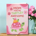 Funny Turtley Awesome Mother's Day Card<br><div class="desc">Celebrate Mum's awesomeness with this cute card that showcases a cute turtle, symbolising wisdom, patience, and love. The whimsical design adds a touch of charm and sweetness to this special greeting. Make Mum's day turtley awesome with this adorable Mother's Day card. Perfect for showing your love and admiration for the...</div>