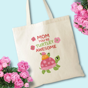 Funny Turtley Awesome Mother's Day Tote Bag