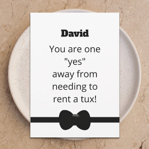 Funny Tux Will You Be My Usher Digital Card