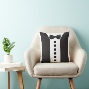 Funny Tuxedo 🎩 Cute Minimalist Elegance Cushion