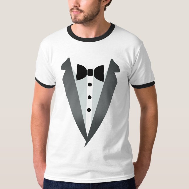 Funny Tuxedo Gentleman shirt design (Front)