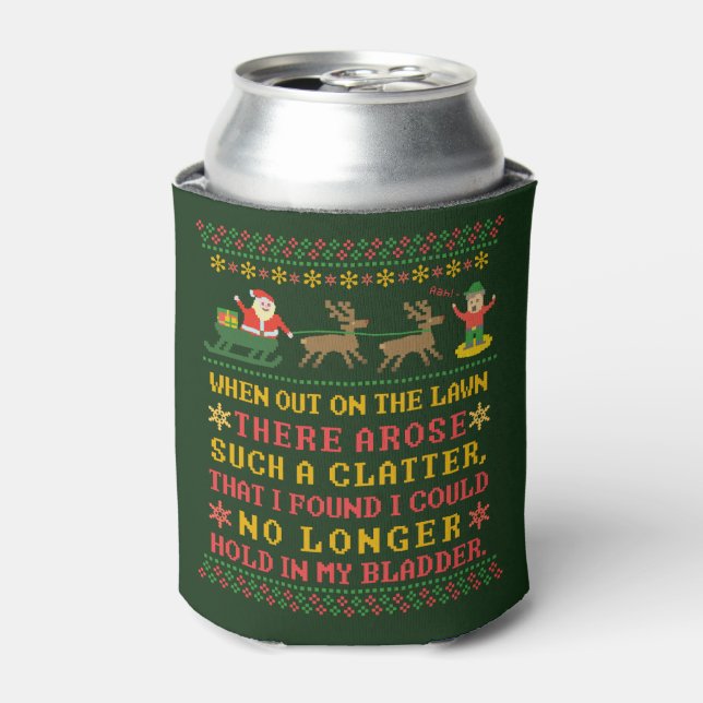 Funny Twas the Night Before Christmas Humourous Can Cooler (Can Front)