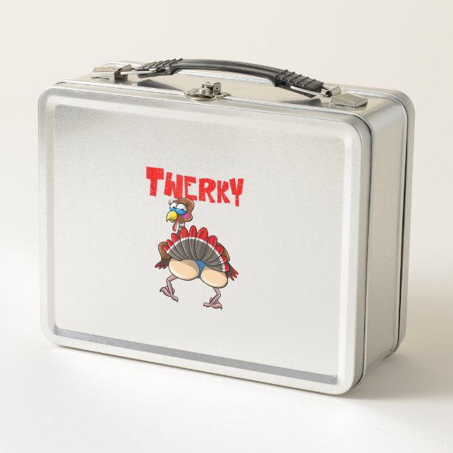 Funny Twerky Dance Cute Love Twerk Dancing Thanksg Metal Lunch Box (Front)