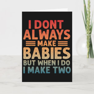 Funny Twin Fathers Day By2 Card