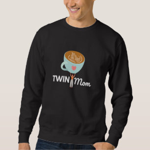 FUNNY TWIN MOM OUTFIT IDEA MOMMY OR MAMA WHO LOVES SWEATSHIRT