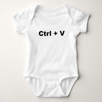 Funny TWINS Design--- Ctrl + V (Paste)  (2 of 2) Baby Bodysuit