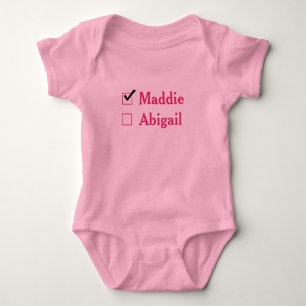 Funny Twins Pink Baby Bodysuit