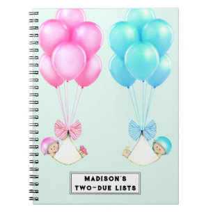 Funny Twins Pregnancy Planner Notebook