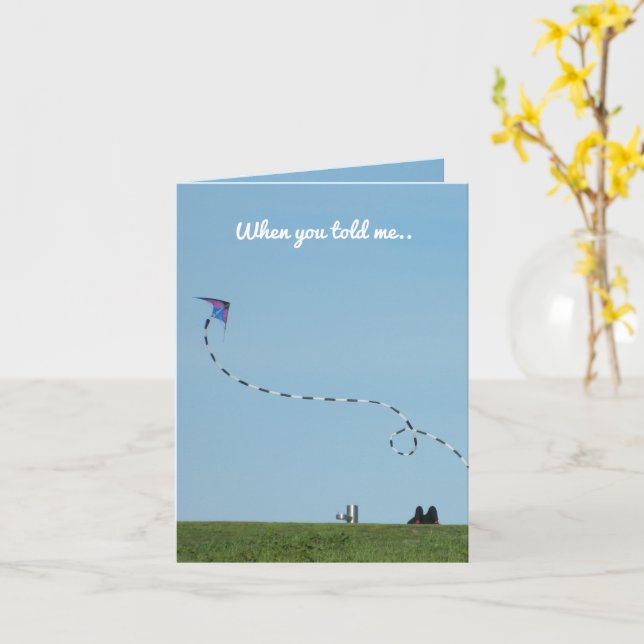 Funny twist "Go Fly a Kite" beautiful way to enjoy Card (Yellow Flower)