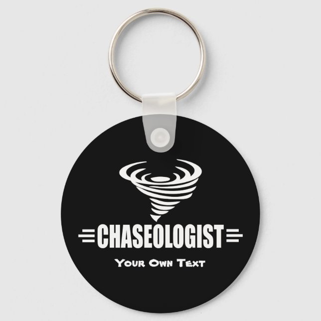 Funny Twister Storm Chaser Weather Geek Key Ring (Front)