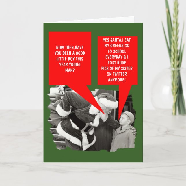 Funny twitter Christmas Holiday Card (Front)