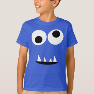 Funny Two Eyed Monster Face Silly Kids T-Shirt