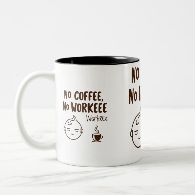 Funny Two-Tone Mug for coffee lovers  (Left)