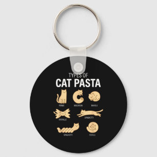 Funny Types Of Cat Pasta Cute Kawaii Cat Lover Men Key Ring